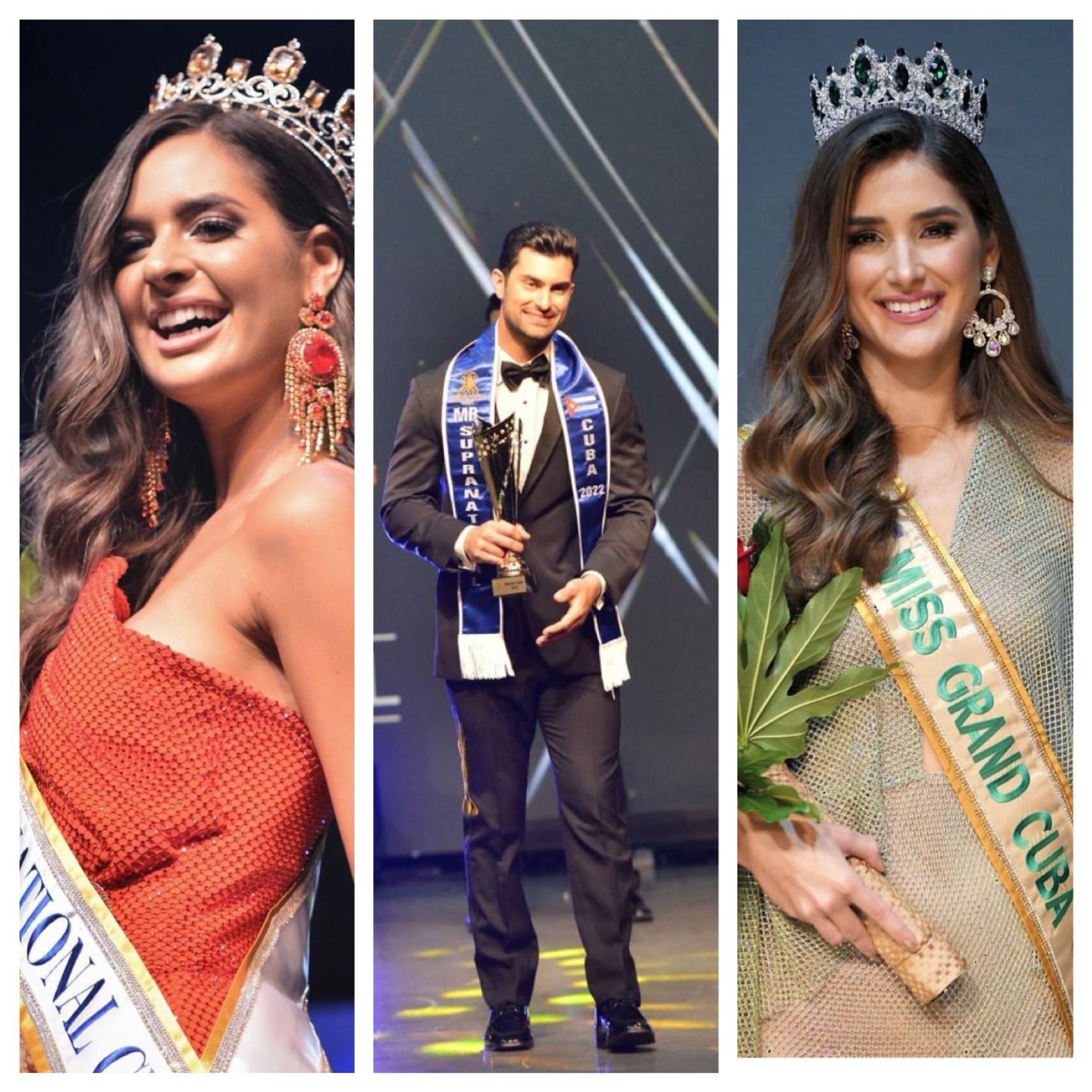 Daniela Espinoza, Luis Daniel Gálvez y Liz Rodríguez representarán a Cuba en concursos internacionales de belleza